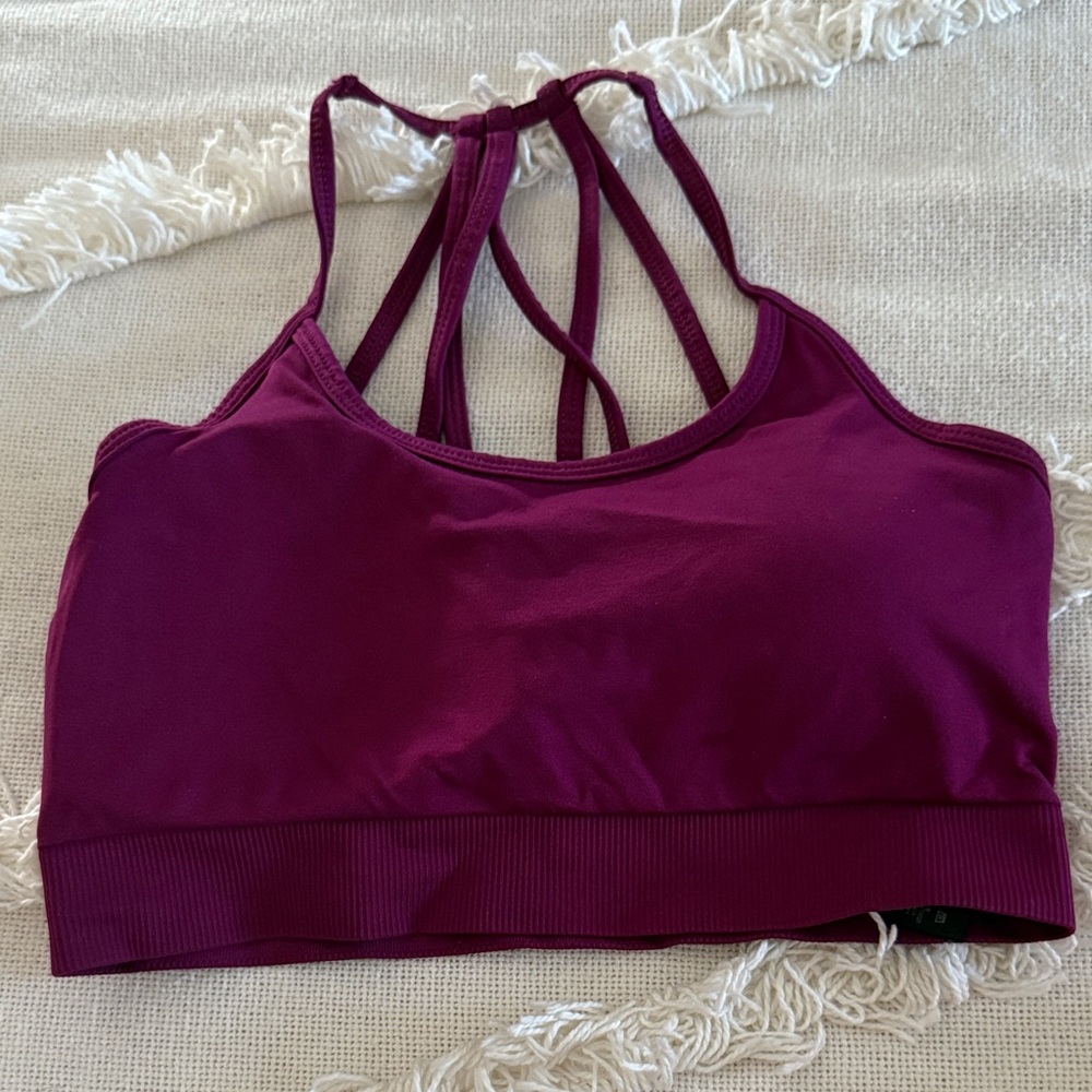 Sweaty Betty Strappy Magenta Sports Bra